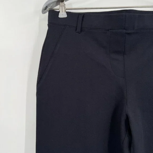 Quince Women's Navy Blue Ultra-Stretch Ponte Pant Straight Leg M Petite 28" - Picture 2 of 4